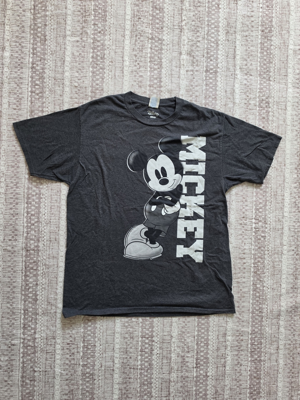 Port & Company Disney Mickey Mouse Dark Gray Graphic T-Shirt Men's - Size Large